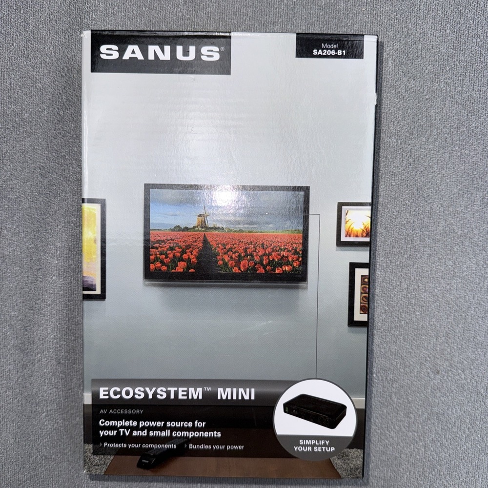 BRAND NEW Sanus Slim Custom Wall Mount Ecosystem Mini -  Black - SA206-B1